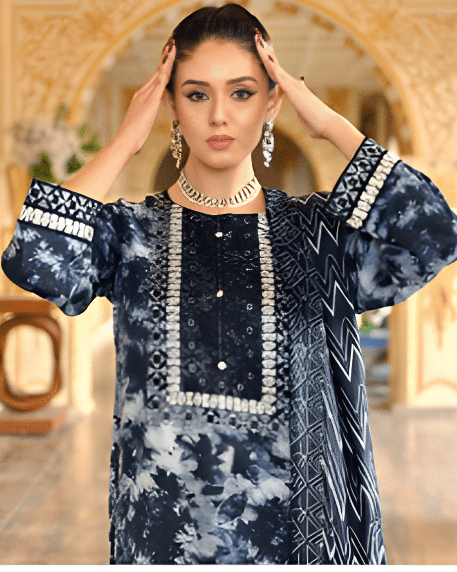 Trendy Bana Dhora 3-Piece Printed Lawn Dress – Premium Winter - Image 2