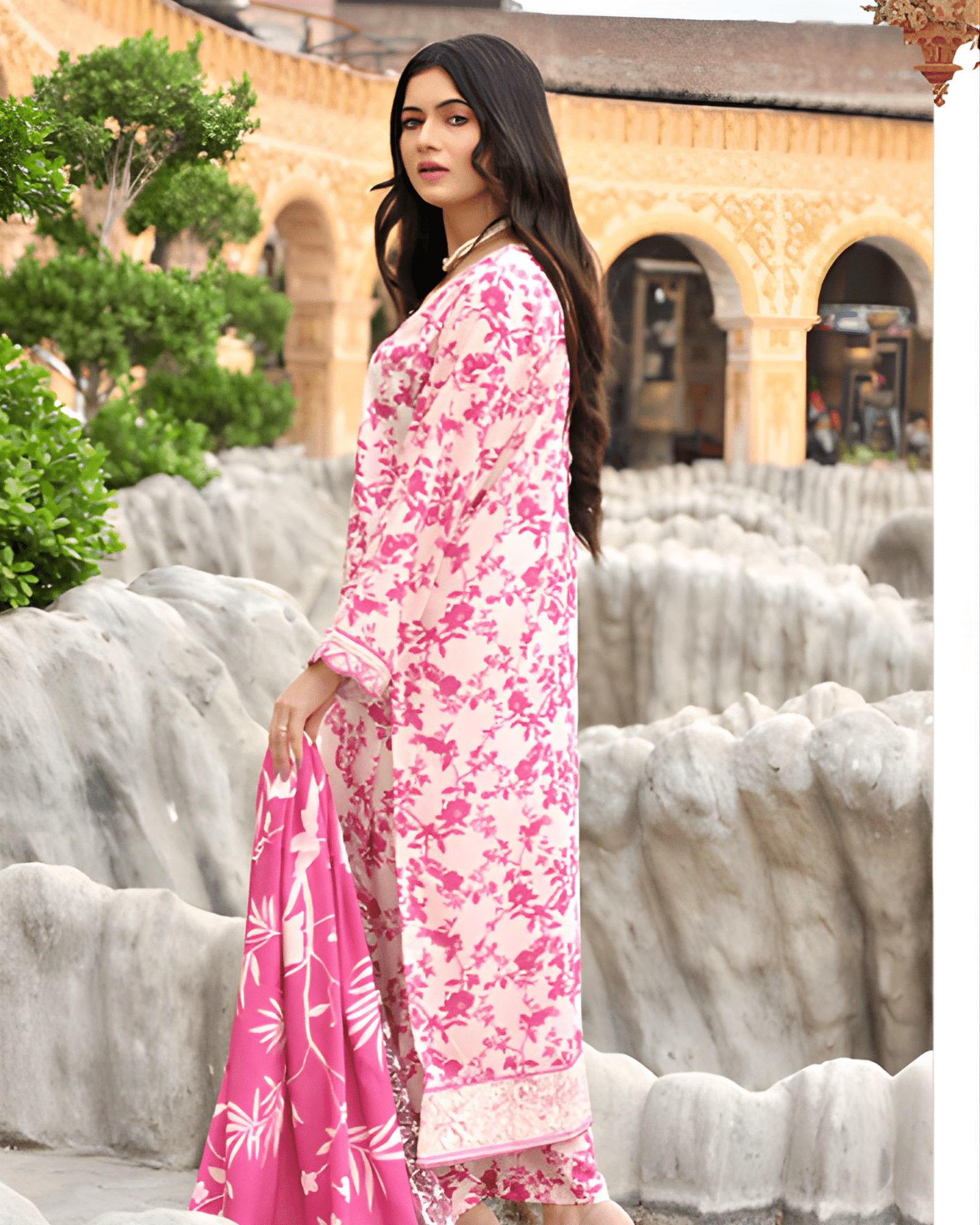 Trendy 3-Piece Bana Dhora  Outfit – Latest Winter Collaction - Image 2