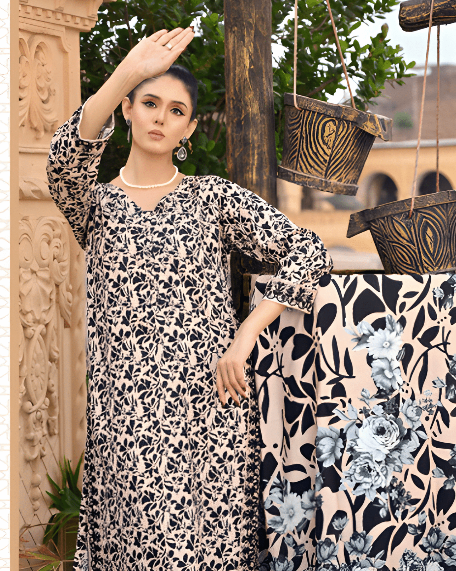 3-Piece Bana Dhora Dress
